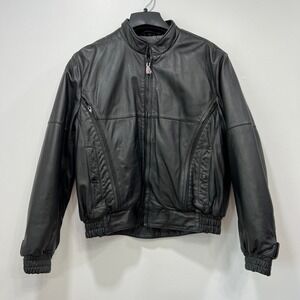 First‎ Gear Womens Leather Motorcycle Jacket Black Riding Heavy Protection Large